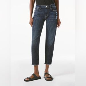 Frame Denim Le Garcon Crop Boyfriend Jeans Dark Blue Straight Jeans Sz 24